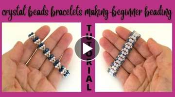 beading tutorials. crystal beads bracelets making. easy and elegant patterns for diy jewelry