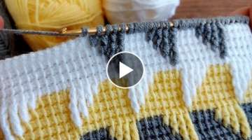 Simple Tunisian Knitting Pattern Baby Blanket 