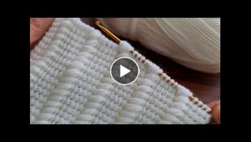 Super Very Easy Crochet Tunisian Knitting Model - Çok Kolay Tunus İşi Örgü Modeli Anlatımı...