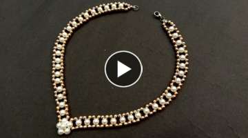 How To Make / Simple & Easy Pearl Necklace At Home