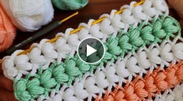 Super Easy Knitting Crochet Baby Blanket - Tığ İşi Çok Kolay Gösterişli Örgü Modeli..