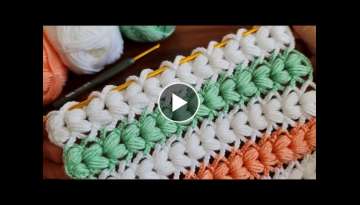 Super Easy Knitting Crochet Baby Blanket - Tığ İşi Çok Kolay Gösterişli Örgü Modeli..