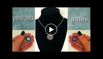 How to make beaded pendant. Tutorial for beginners. Quick and easy pattern