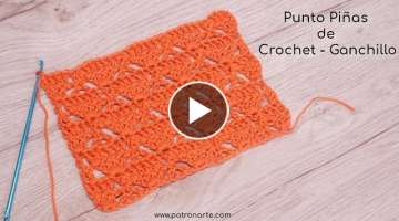 Punto Piñas de Crochet - Ganchillo | Aprende Crochet Paso a Paso