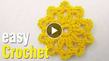 How to Crochet a Simple Flower for beginners