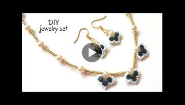 beaded jewelry- beaded earrings tutorial - beaded necklace tutorial