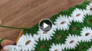 Easy Crochet Baby Blanket Pattern for Beginners Knitting - Battaniye şal yelek lif örgü modeli...