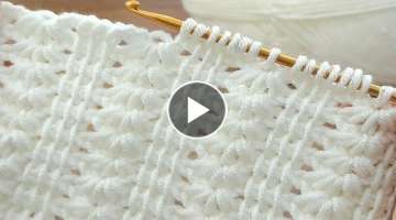 Tunisian crochet pattern with very easy row loops #crochet