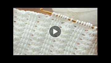 Tunisian crochet pattern with very easy row loops #crochet