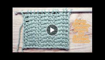 Cómo Tejer el Punto Tunecino Jazmín de Crochet Tunecino Paso a Paso