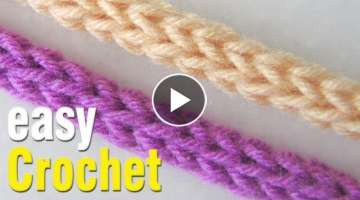 How to Crochet 4-stitch I-cord for beginners.