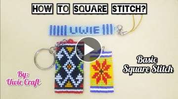 Beading Tutorial: How to bead SQUARE STITCH//Basic square stitch