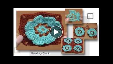 Crochet Flower Granny Square Motif