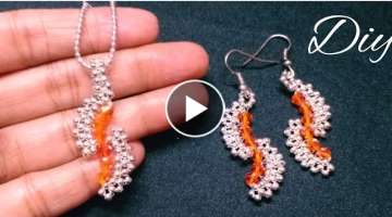 How to make Earrings and Pendant #howto #diyjewelry #maya's #beadingtutorial #diy #earrings