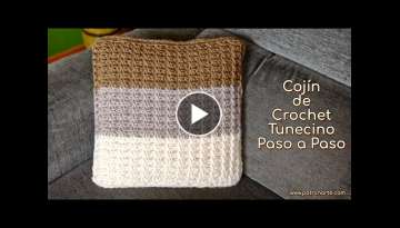 Cómo Tejer un Cojín de Crochet Tunecino Paso a Paso