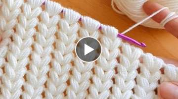 Very Easy Super Tunisian Knitting krochet baby blanket