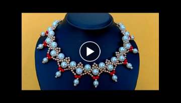 The Glow Necklace / Easy Pearl Necklace Making Tutorial