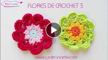 Flores a Crochet Ganchillo Paso a Paso