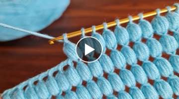 Easy Knitting Tunisian Baby Blanket Pattern - Tunus İşi Çok Kolay Battaniye Yelek Örgü Model...