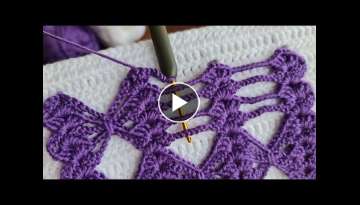 Super Beautiful Easy Crochet Knitting- Çok Kolay Gösterişli Tığ İşi Yelek Battaniyesi Örg...