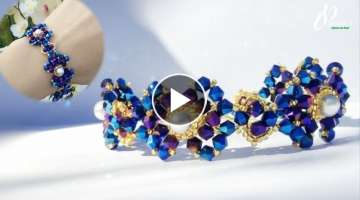 Lush Bow Bicone Bracelet | How to make beaded bracelet | Easy beading tutorial.