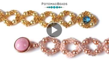 Ocular Delica & Pearl Bracelet - DIY Jewelry Making Tutorial by PotomacBeads