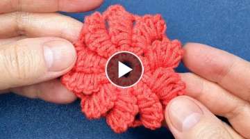 Crochet: How to Crochet 3D Flower for beginners