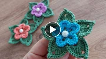 3D CROCHET FLOWER PATTERN KNIT.. Tığ işi Çiçek battaniye şal örgü motif modeli..
