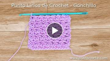 Punto Lirios de Crochet - Ganchillo Paso a Paso