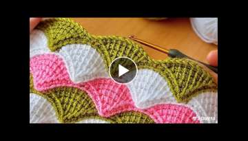 Super esay Tunisan knitting Crochet beybi blanket Muhteşem Tunus işi örgü modeli
