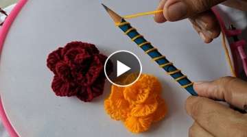 3d Easy Woolen Flower Ideas