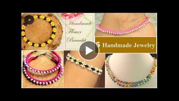 How To Make Thread Necklace, Bracelet, Earrings At Home