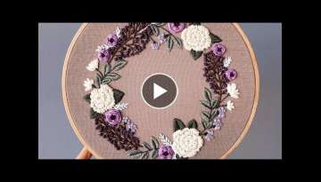 Purple spring/ Embroidery for beginners