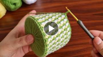 INCREDIBLE!.. Muy Hermosa. Crochet Mini Gift Bag Mini bolsa de regalo de ganchillo 