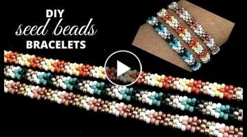 How to make seed beads bracelets. Bracelet making tutorial.