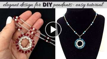 Spring beaded pendants. How to make beaded pendants. Beading tutorial for beginners.
