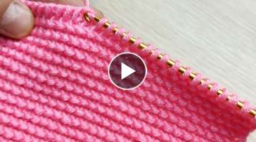 Süper Easy Tunisian knitting pattern Baby Blanket - Tunus işi çok kolay örgü modeli