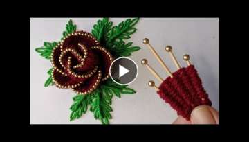  Amazing 3d Hand Embroidery flower design idea