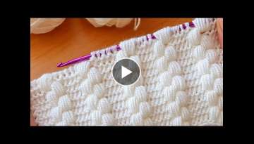 Very Easy Super Tunisian Knitting Crochet beybi blanket Tunus işi battaniye yelek çanta örgü ...