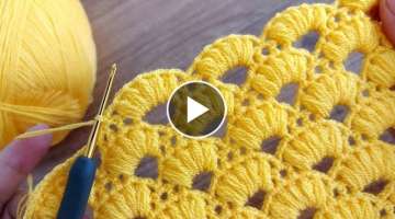 Easy Crochet Knitting Baby Blanket... Tığ İşi Çok Kolay Gösterişli Yelek Battaniye Lif Ör...
