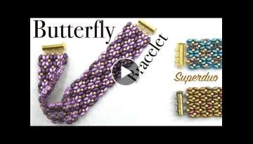 Easy Butterfly Bracelet with Superduo - Beading Tutorial