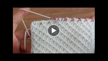 Super Easy Tunisian Knitting Model - Tunus İşi Çok Kolay Örgü Modeli..