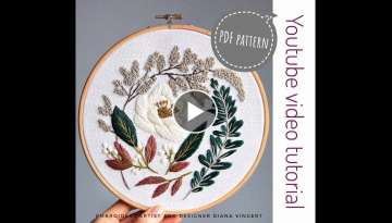 Embroidery tutorial White Lotus. For beginners
