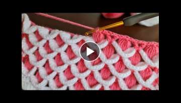 Super Very Easy Crochet Knitting Pattern - Çok Kolay Tığ İşi Harika Örgü Modeli..