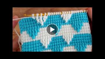 Simple Tunisian Knitting Pattern Baby Blanket