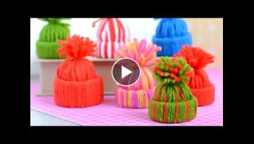 How to Make a Mini Yarn Hat Ornament 