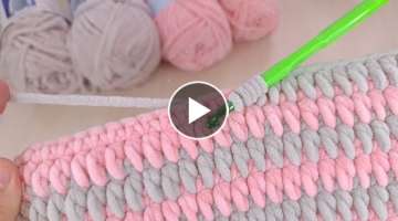 Super Very Easy Crochet Knitting Model Baby Blanket