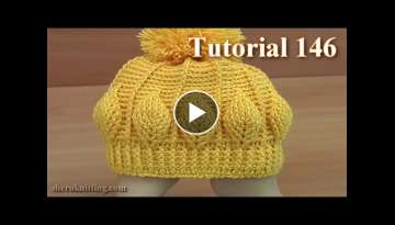 How to Crochet Beanie Hat With 3D Leaves