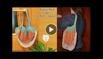 Bolsa Red de Crochet - Ganchillo Paso a Paso | Bolsa Malla de Crochet - Ganchillo #crochet