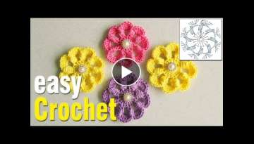  Free Crochet Flower pattern & tutorial.
